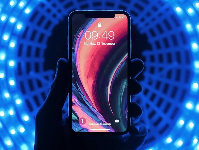 Smartphone and everyday mobile technology in close view