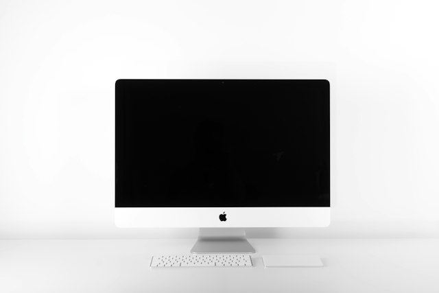 Computer monitor on a workspace