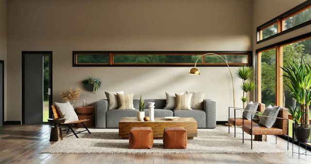 Inviting room with furniture and home accessories