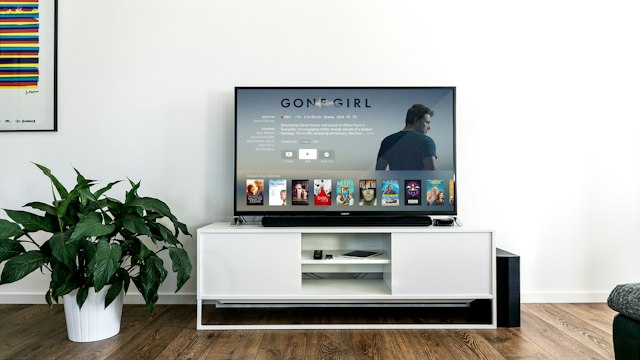 Television in a home entertainment setting