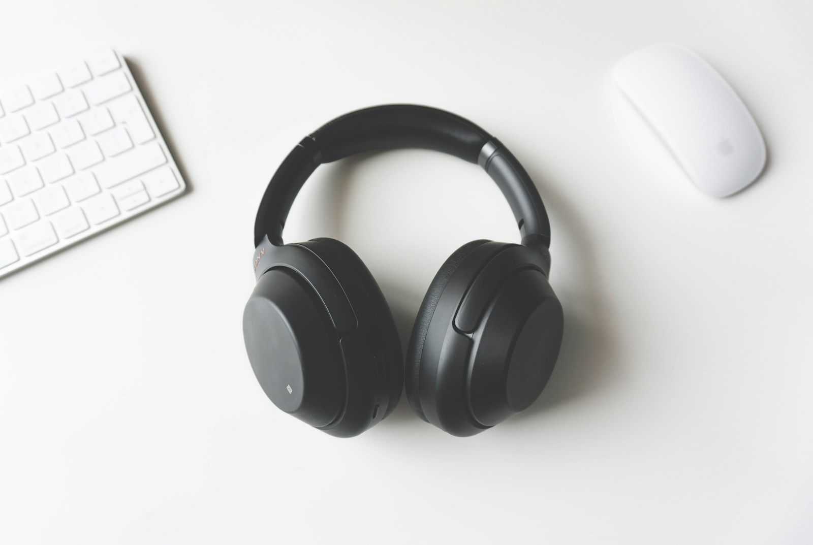 Over-ear headphones photographed close up